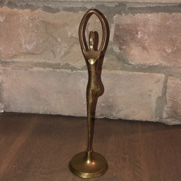 Vintage brass ballerina dancer - Picture 2 of 4
